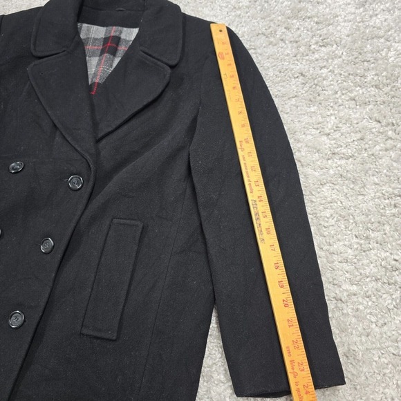 Vintage Mackintosh Peacoat Womens XL Black Wool Classic Made in USA READ - Picture 13 of 14